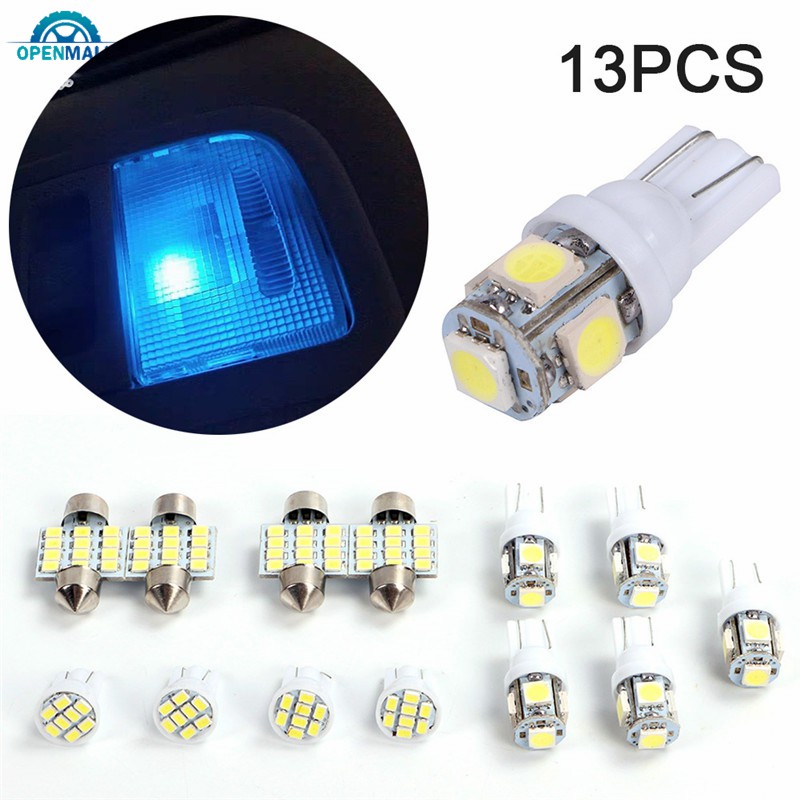Bộ 13 đèn LED dùng đọc sách cho xe hơi T10 chuyên dụng