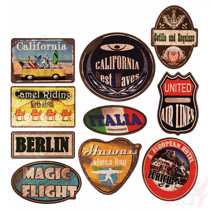 ❉ Gone Surfing Series 04 - Retro Vintage Surfing Stickers ❉ 36Pcs/Set DIY Fashion Luggage Laptop Skateboard Decals Doodle Stickers