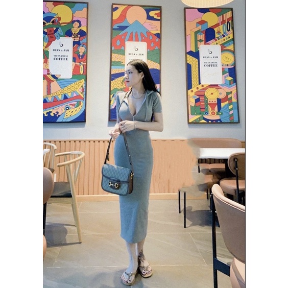 Đầm Body Có Nón Form Dài qua gối