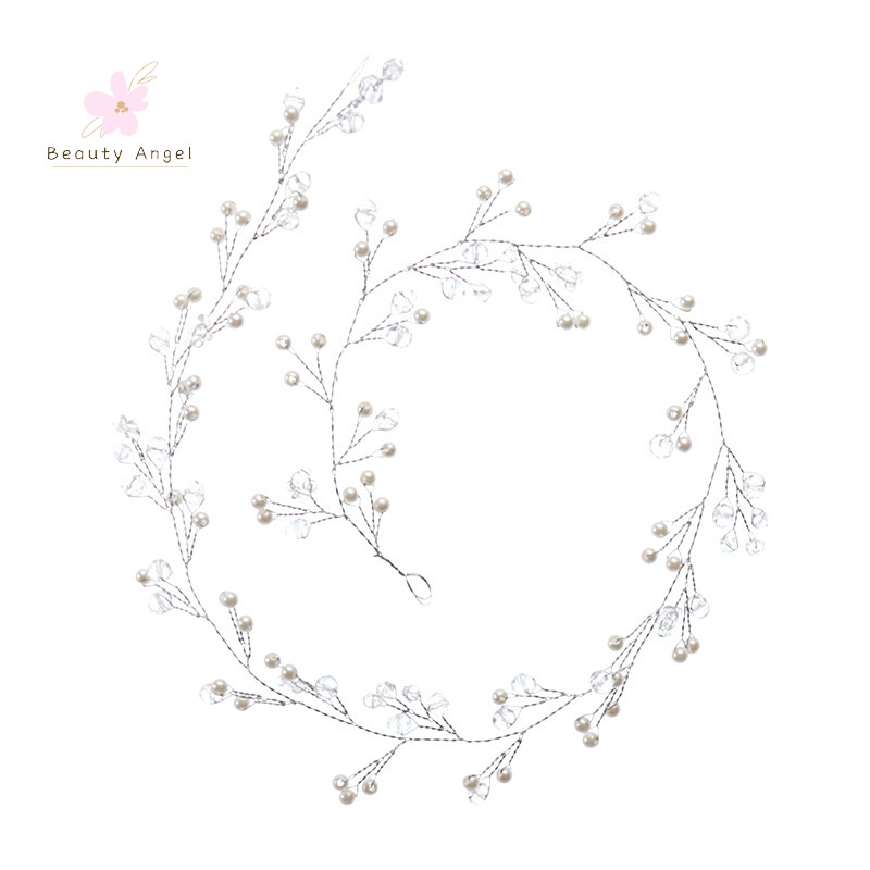 Mới Băng Đô Cài Tóc Đính Ngọc Trai Nhân Tạo Xinh Xắn Cho Cô Dâu