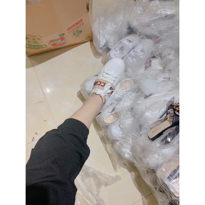 [Mã FAXANH245 giảm 10k đơn từ 50k] SỤC THỂ THAO GUCI ĐỘN ĐẾ SIÊU ĐẸP giày đạp gót màu trắng | BigBuy360 - bigbuy360.vn