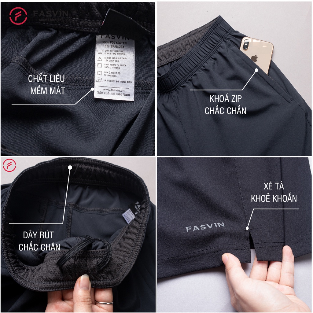 Bộ quần áo nam Fasvin AT22505.SG chất vải thun mềm mát co giãn phù hợp thể thao hay mặc nhà