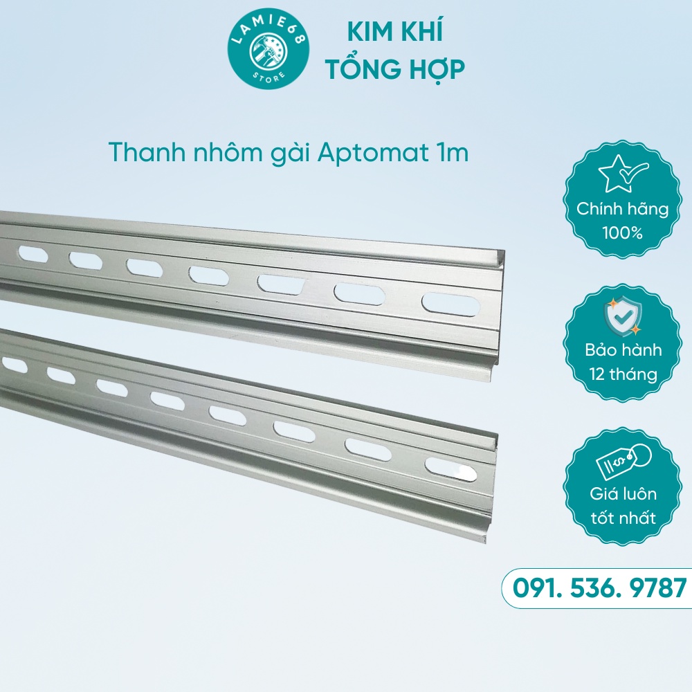 Thanh ray cài át ⚡ CHẤT LƯỢNG CAO ⚡ Thanh nhôm gài aptomat dài 1m, chất liệu cao cấp bền bỉ