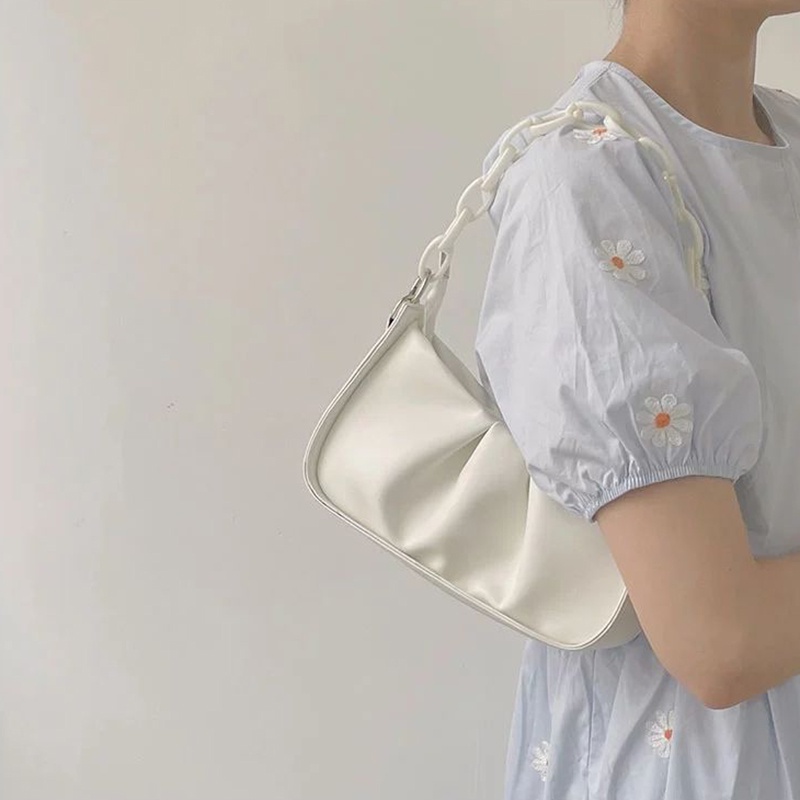 Túi đeo vai IELGY chuỗi dây acrylic thiết kế đám mây phong cách Hàn Quốc thời trang