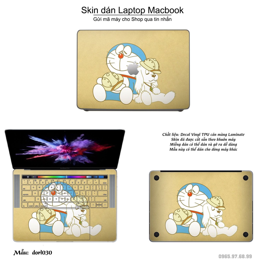 Skin dán Macbook mẫu Doraemon (đã cắt sẵn, inbox mã máy cho shop)