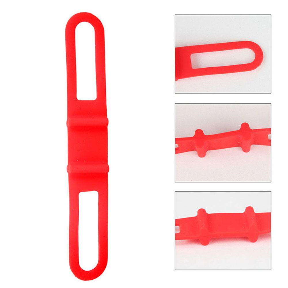 Dây buộc điện thoại bằng silicon co giãn gắn tay lái xe đạp tiện dụng