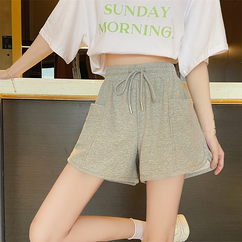 SUXI Quần Short Thể Thao Ống Rộng Màu Sắc Đơn Giản Dễ Phối Đồ Cho Nữ