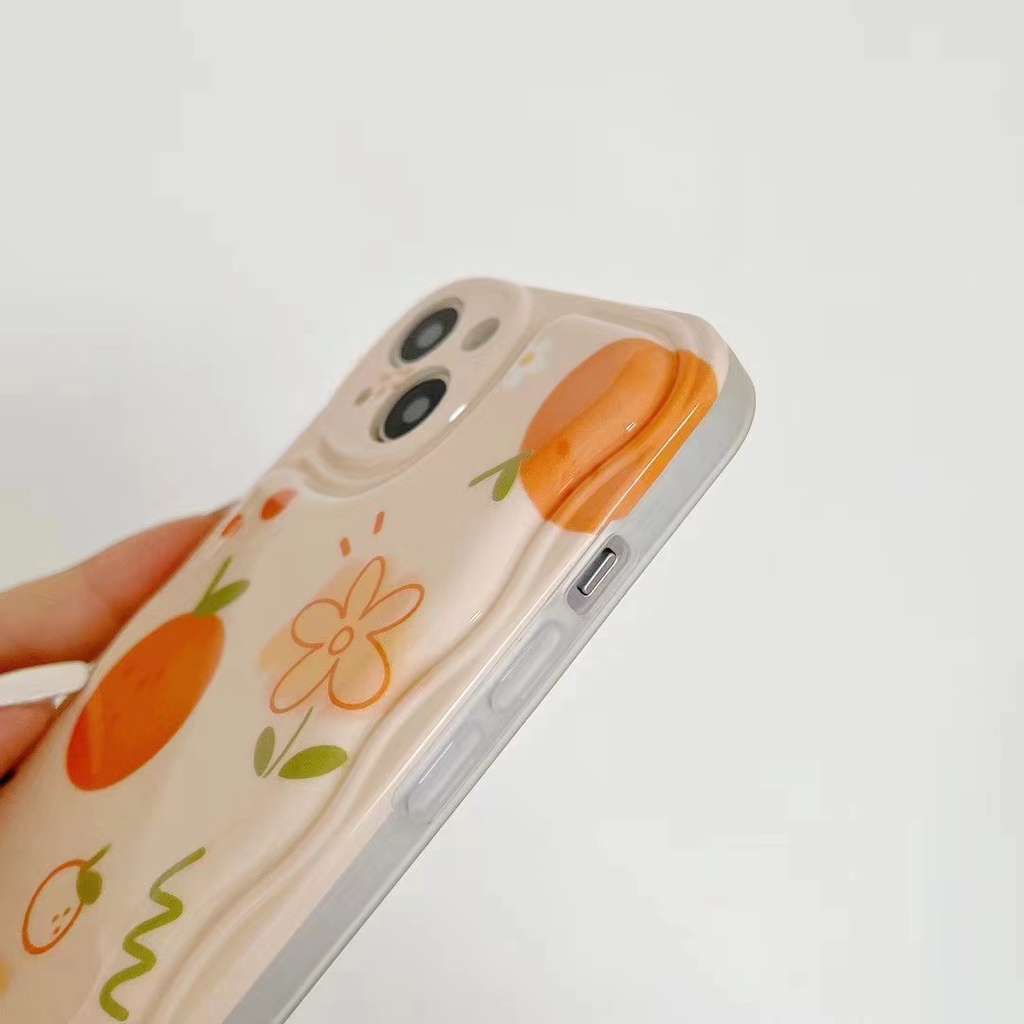 Ốp Điện Thoại IMD Họa Tiết Sóng Biển Màu Cam Cho iPhone XS XR XSMAX 11 11PROMAX 12 12PRO 12PROMAX 13 13PRO 13PROMAX