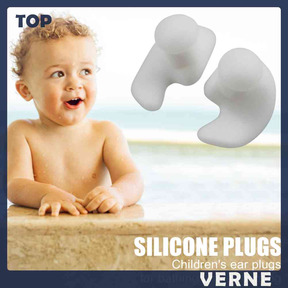 1 Cặp Nút Bịt Tai Bằng Silicone Chống Thấm Nước Tiện Dụng Khi Đi Bơi