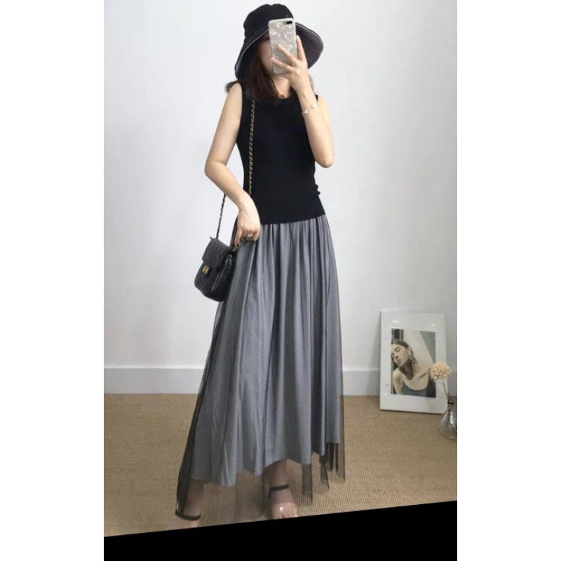 Đầm Len phối lưới