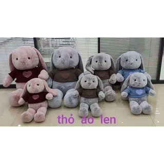 GẤU BÔNG THỎ MẶC ÁO LEN TAI DÀI (60cm -100cm)