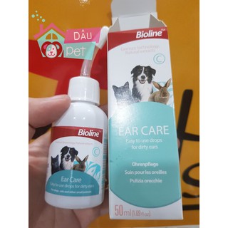 Nước Rửa Vệ sinh Tai Cho Chó Mèo Ear Care Bioline 50ml