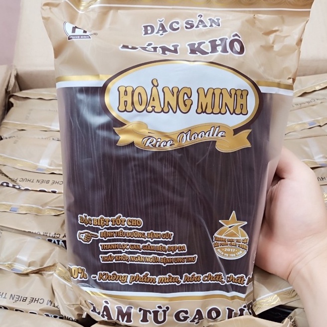 Bún gạo lứt đen Hoàng Minh 500g, tốt cho tiêu hóa và giảm cân-AnKanFood