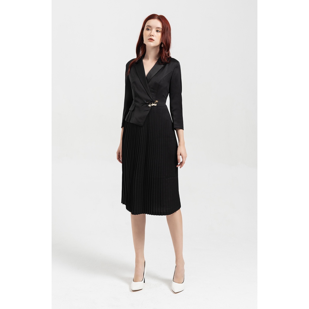 Đầm Dạ Hội SHE'S BACK Tùng Xòe Xếp Ly S63L21Q052