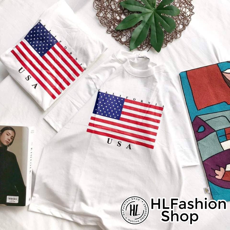 Áo thun tay lỡ california siêu xinh, áo phông rộng size HLFashion