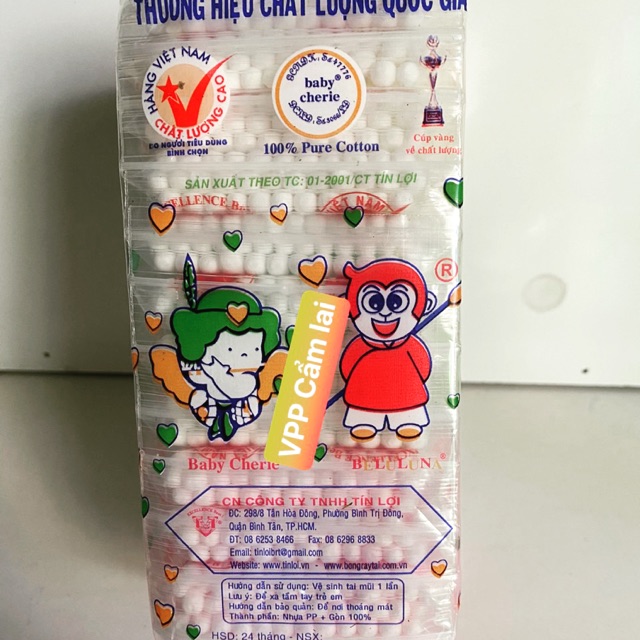 Bông ráy tai em bé baby cherie