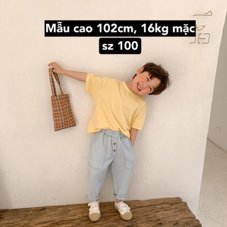 Áo phông cho bé trai/ bé gái DMINT - Áo thun trơn nhiều màu phong cách Hàn Quốc - Quần áo trẻ em mùa hè hãng Treebibi