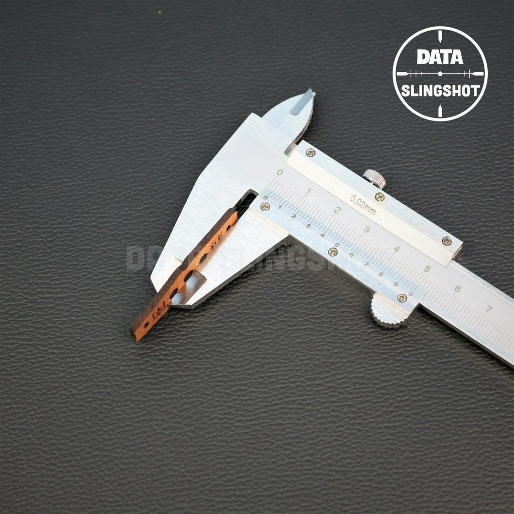 Miếng Da Ná Cao Su 3 Lỗ DT15 Vàng Chữ Tàu dùng cho bi 7mm 6.35mm 7.5mm chống trơn - DATA SlingShot
