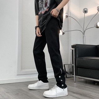 Quần Jeans Phối Khóa Gâu Phong Cách Unisex Dành Cho Nam Chất Liệu Bền Và Đẹp