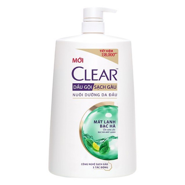 Dầu gội Clear bạc hà 1.4kg ( hairshop259 )