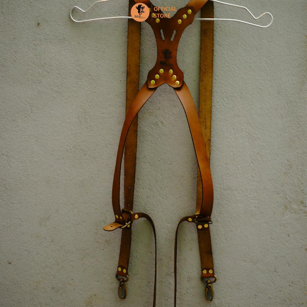 Dây máy ảnh hai máy da bò thật - RAM Leather