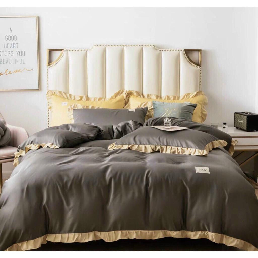 Bộ Chăn Ga Gối Cotton TC Emmibedding Store mẫu bèo
