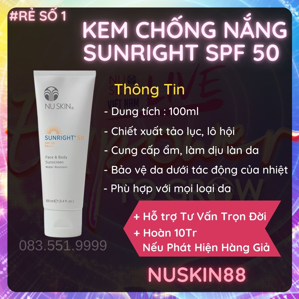 Kem Chống Nắng Nuskin Sunright 50 Spf50 +++