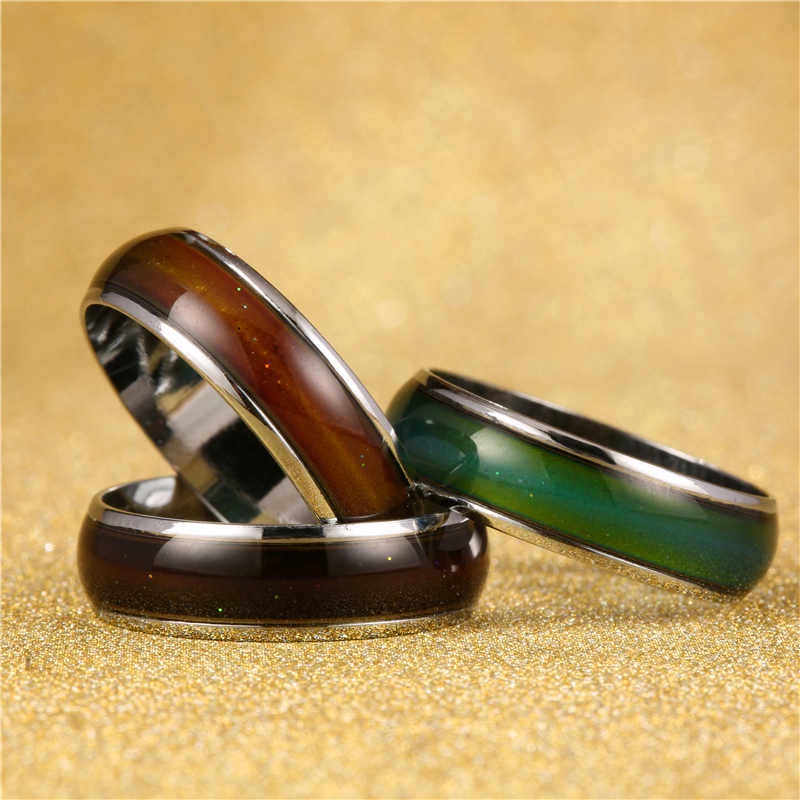 Nhẫn Nhiệt Độ 6mm Thay Đổi Màu Sắc 4mm