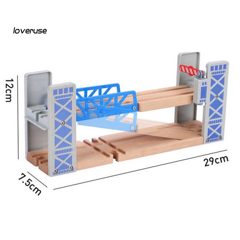 Bộ Đồ Chơi Lắp Ráp Cầu Vượt Đường Ray Xe Lửa Bằng Gỗ Cho Bé