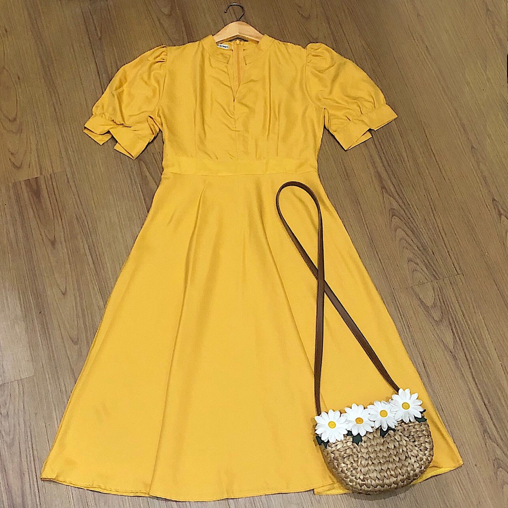 [ẢNH THẬT CUỐI] DM650 - Đầm Maxi Tay Phồng Cổ Trụ Nhiều Màu | BigBuy360 - bigbuy360.vn