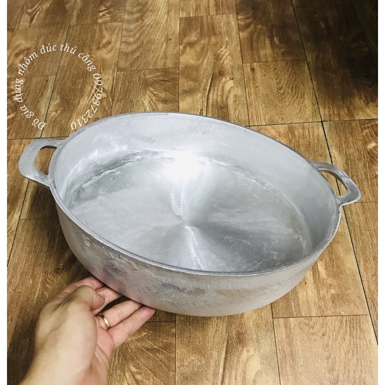 Chảo gang đúc đáy bằng cỡ lớn đk 35cm