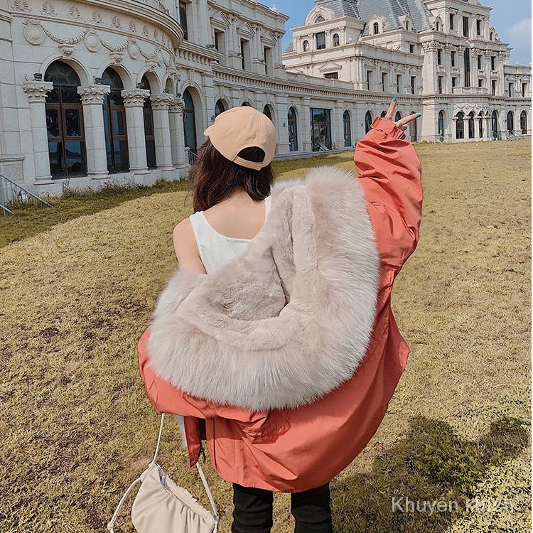 Áo khoác giả lông cáo thời trang cho nữ năm 2021