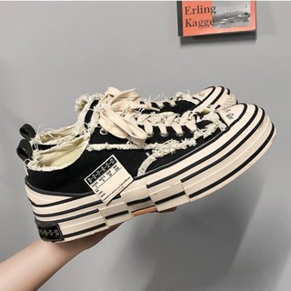 [Sale Sốc] Giày Xvessel sneaker 2021, giày CV Rách Đế Gỗ nam nữ