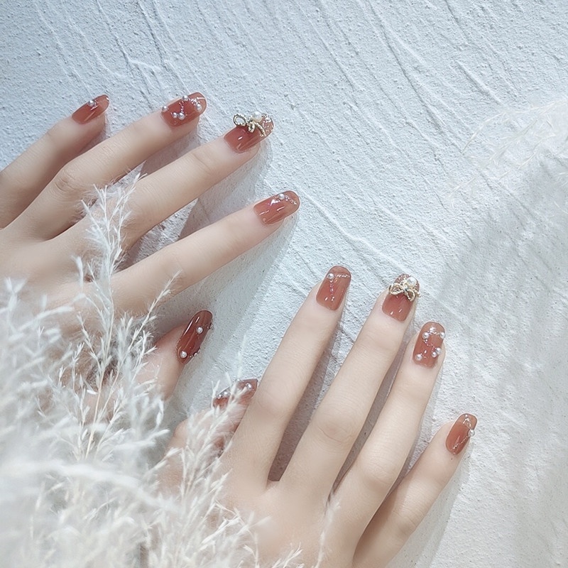 Bộ Móng Tay Giả Ngắn Vừa Và Ngắn Chất Lượng Cao Hỗ Trợ Chụp Ảnh