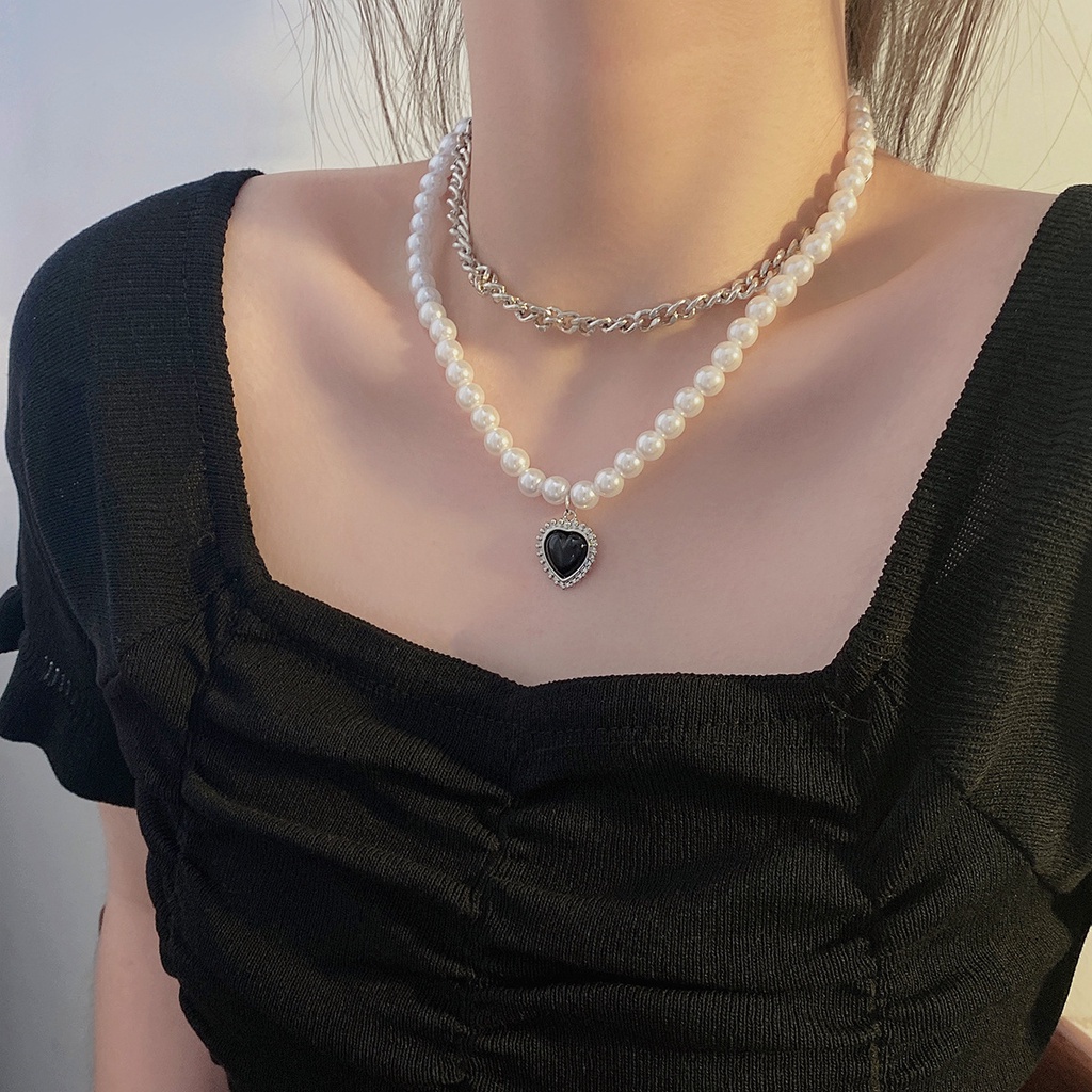 Vòng Cổ Bạc Mặt Trái Tim Thời Trang Hàn Quốc Cá Tính