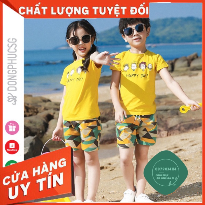 Áo thun gia đình 3/4/5 người Đồng phục gia đình giá rẻ Thun cotton dày dặn GD0006V Áo thun giá sỉ
