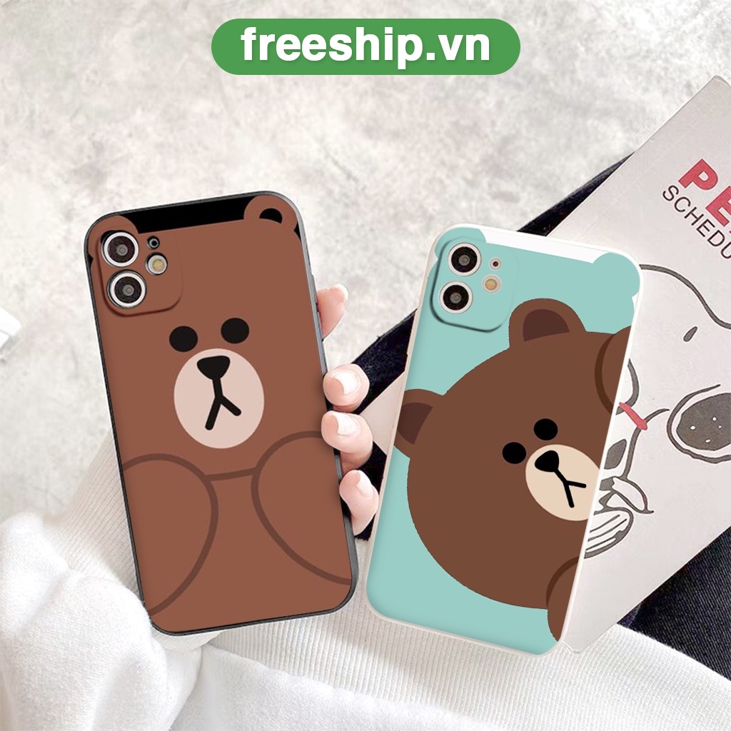 Ốp lưng iphone gấu brown màu sắc đáng yêu ốp iphone 11/12/13/pro/max/6/6plus/6s/6splus/7/7plus/8/8plus/x/xr/xs