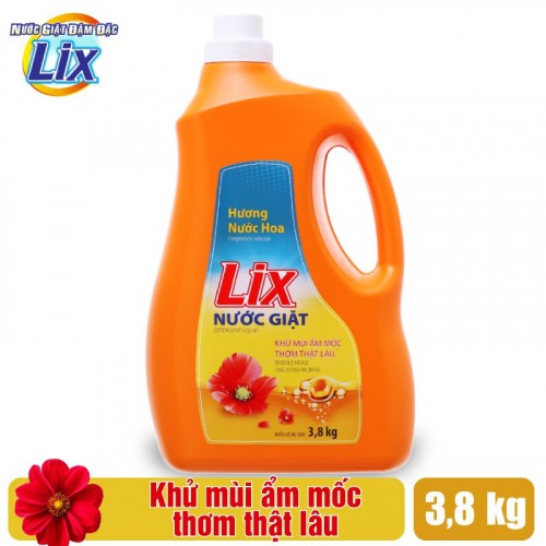 Nước giặt Lix Matic Hương Hoa Mới 3.6Kg