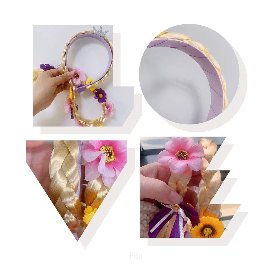 Băng Đô Cài Tóc Phong Cách Công Chúa Rapunzel Disney GRE4 Cho Bé Gái