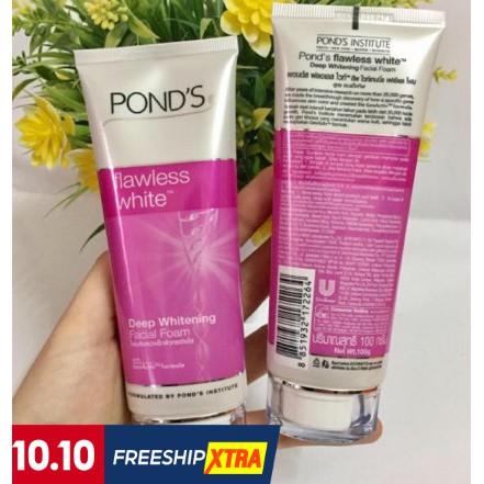 Sữa rửa mặt sáng da giúp sạch khuẩn Pond's flawless white 100g