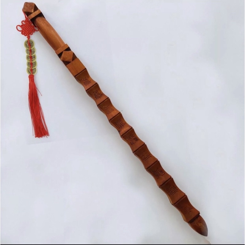 Cửu Tiết Giản Hồ Vỹ Tiên gỗ đào dài 70cm