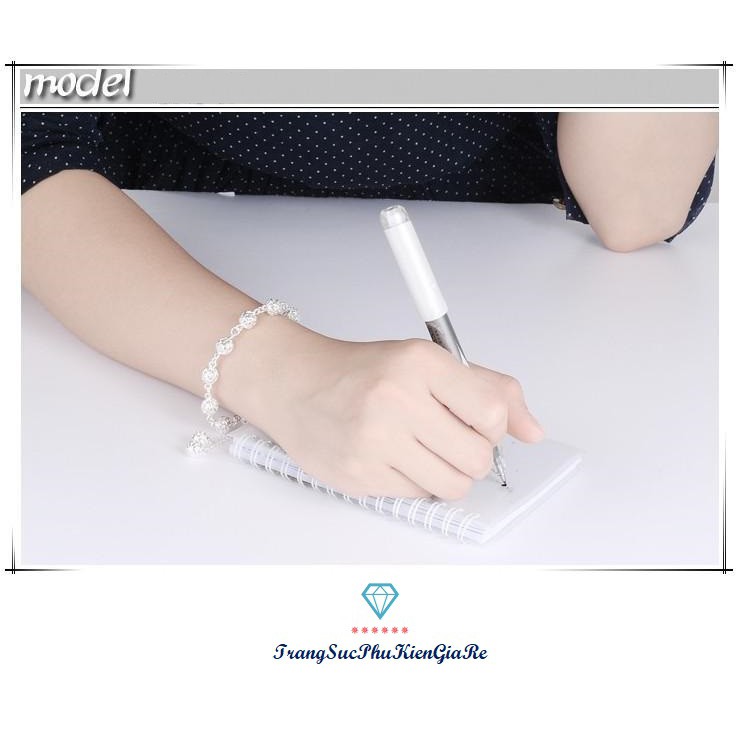 [Mã FAMAYFA giảm 10K đơn 50K] Lắc tay nữ thời trang hạt bi rỗng, xi bạc 925, siêu xinh, bán giá rẻ | BigBuy360 - bigbuy360.vn