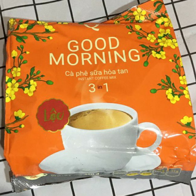 Cà phê buổi sáng good morning bịch 24 ống x 20g (480g) (Cà phê Trần Quang)