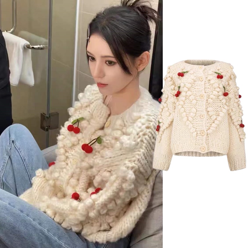 Áo Khoác Dệt Kim Kiểu Retro Thời Trang Xuân Thu Ấm Áp