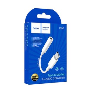 Cáp chuyển đổi âm thanh cổng type-c sang jack 3.5 mm hoco ls30