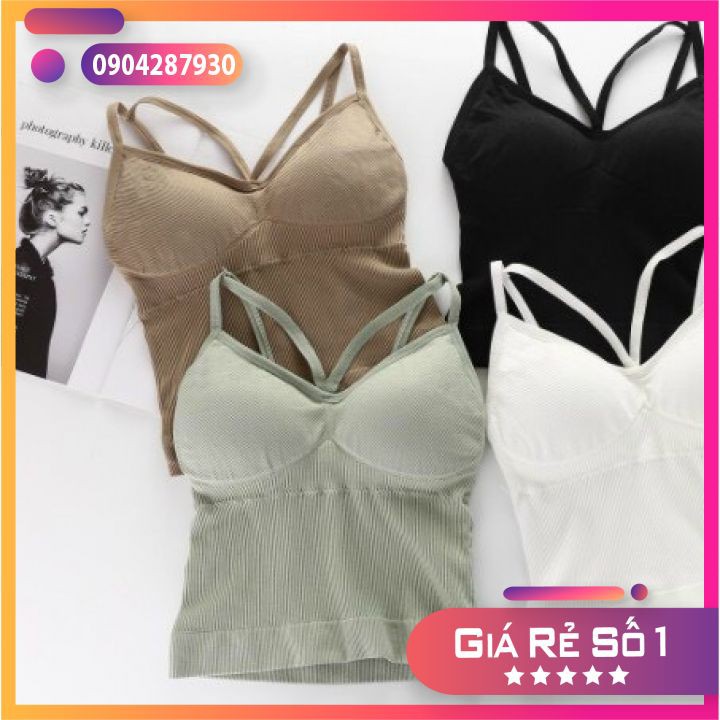 Áo Bra 2 Dây Dáng Dài Chéo Ngực Hở Lưng Sexy V8