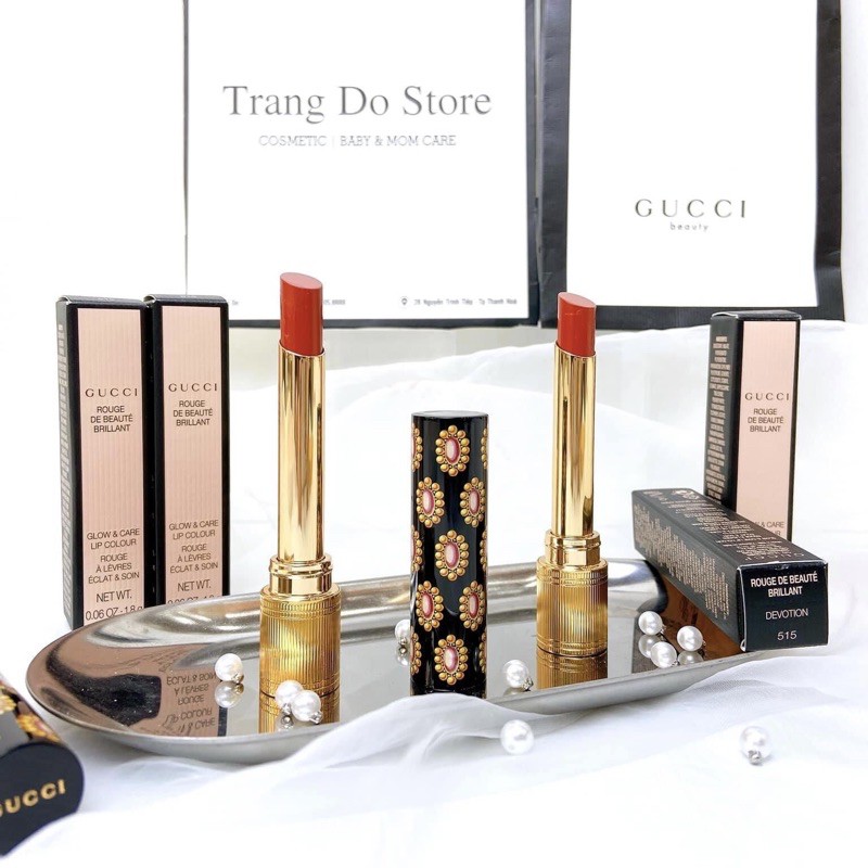 SON GUCCI 515 ĐỎ GẠCH ROUGE DE BAUTY BRILLANT