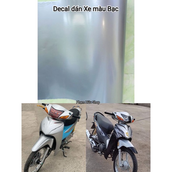 Decal màu Bạc , Decal Bạc dán xe cao cấp , Decal dán xe máy