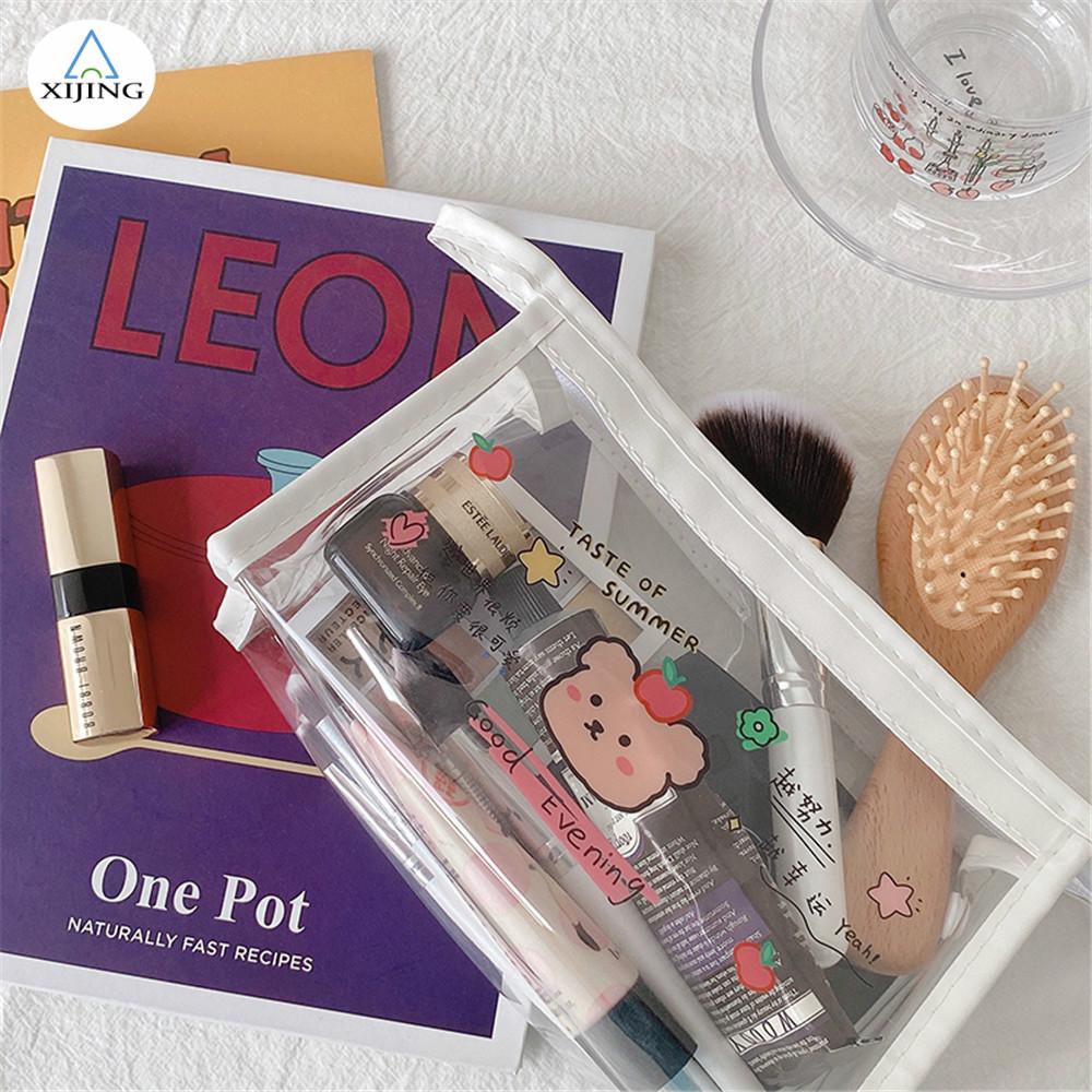 Túi đựng mỹ phẩm bằng nhựa PVC trong suốt họa tiết hoạt hình dễ thương