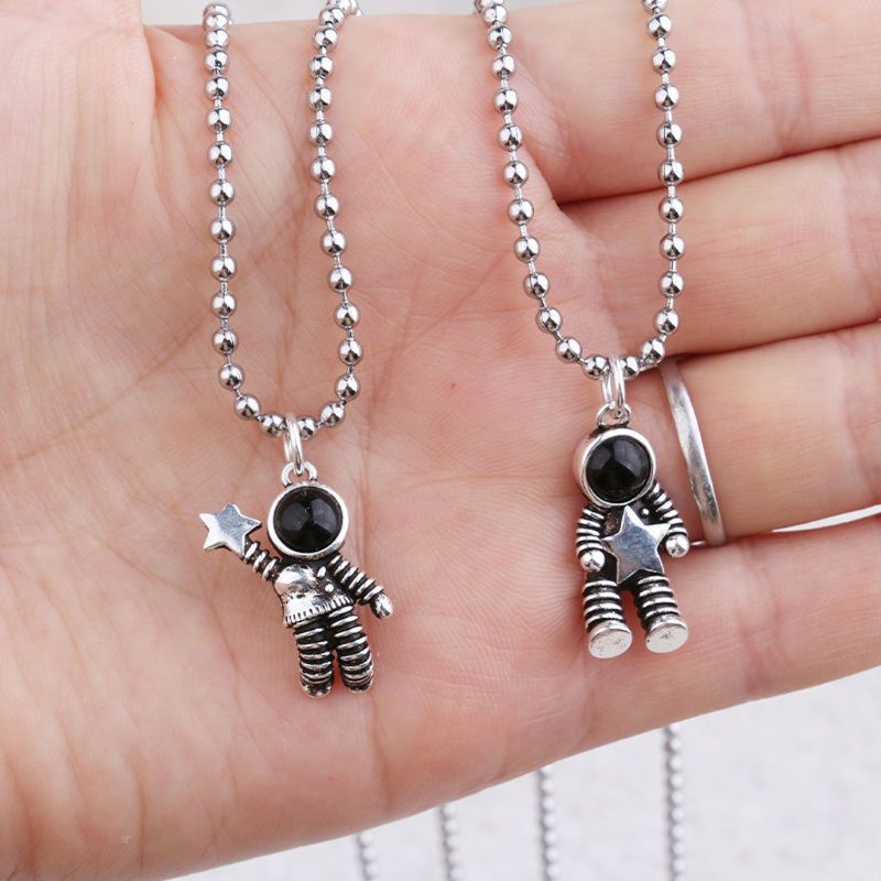 Bộ 20 Mặt Dây Chuyền Bạc Hình Phi Hành Gia Độc Đáo
